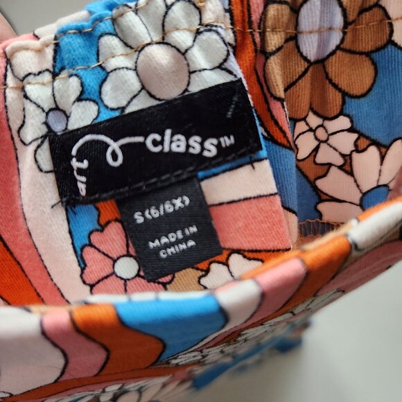 Retro Floral A-Line Skirt For Girls Size Small 6/6X by Art Class Multicolor - Picture 6 of 8